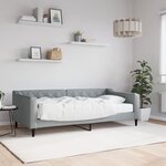 vidaXL Lit de jour avec matelas gris clair 90x190 cm tissu