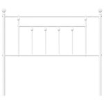 vidaXL Tête de lit métal blanc 100 cm