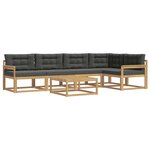 vidaXL Ensemble de canapés d'extérieur 6 pc Blanc et anthracite