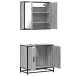 vidaXL Ensemble de meubles de salle de bain 2 Pièces Sonoma gris