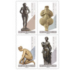Carnet 12 timbres - Le Nu dans l'art - Sculptures - Femmes & déesses - Lettre Verte