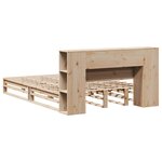 vidaXL Lit bibliothèque sans matelas 160x200 cm bois massif