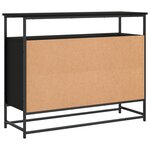 vidaXL Buffet noir 100x35x80 cm bois d'ingénierie