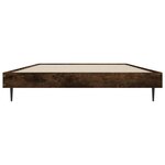 vidaXL Cadre de lit sans matelas chêne fumé 100x200 cm bois ingénierie