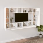 vidaXL Ensemble de meubles TV 8 Pièces Blanc Bois d'ingénierie