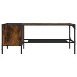 vidaXL Table basse avec support chêne fumé 100x51x40cm bois ingénierie