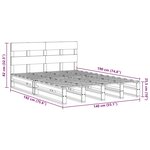 vidaXL Cadre de lit sans matelas blanc 140x190 cm bois de pin massif