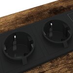vidaXL Table de nuit avec station de chargement Chêne fumé