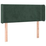 vidaXL Tête de lit avec oreilles Vert foncé 93x16x78/88 cm Velours