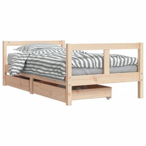 vidaXL Cadre de lit pour enfant et tiroirs 80x160cm bois de pin massif
