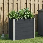 vidaXL Jardinière surélevée Noir 100 x 50 x 91 cm WPC et Aluminium