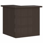 vidaXL Ensemble de bar de jardin avec coussins 5 Pièces marron poly rotin