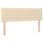 vidaXL Têtes de lit 2 Pièces Crème 72x5x78/88 cm Tissu