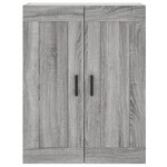 vidaXL Buffet haut Sonoma gris 69 5x34x180 cm Bois d'ingénierie