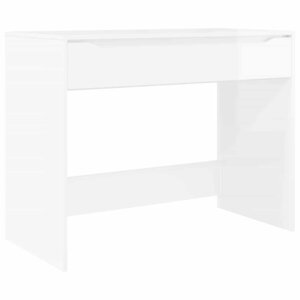 vidaXL Bureau Blanc brillant 100 x 50 x 78 cm Bois d'ingénierie