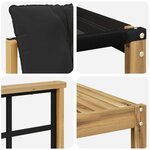 vidaXL Ensemble de canapés d'extérieur 9 pc Blanc et noir