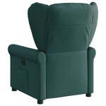vidaXL Fauteuil inclinable électrique Vert foncé Tissu
