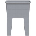 vidaXL Bac à linge gris 59x41x75 cm résine