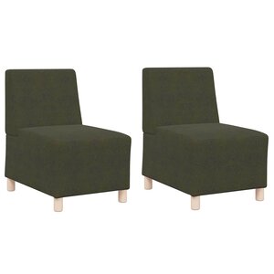vidaXL Unité de Sofa Modulaire Sans Accoudoirs 2 Pièces Vert