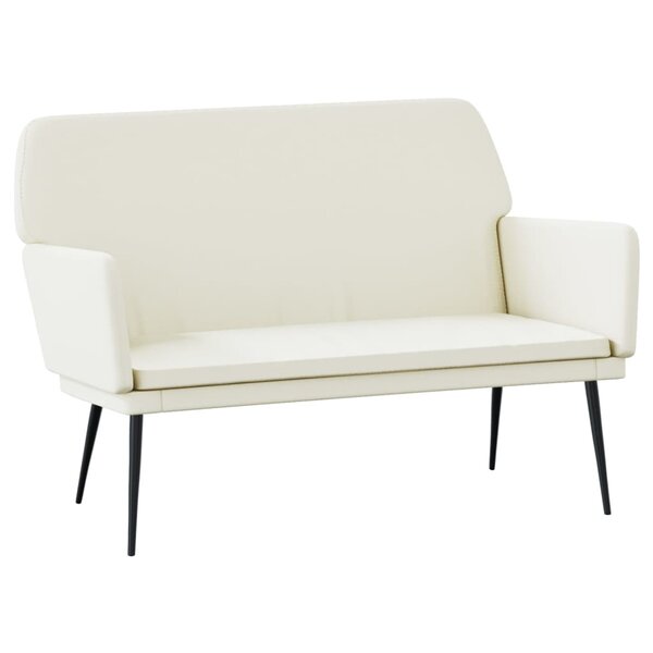 Banc banquette crème 108 x 79 x 79 cm velours 02_0010574