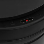 vidaXL Poubelle à capteur automatique 80 L Acier au carbone Noir