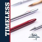 Stylo bille POCKET corps chromé brossé avec clip FISHER SPACE PEN