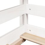 vidaXL Lit pour enfants avec toit blanc 90x190 cm bois massif de pin