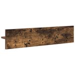 vidaXL Porte-manteau mural avec étagère Montage mural Chêne fumé 80 x 10.5 x 18 cm
