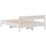 vidaXL Cadre de lit sans matelas blanc 120x190 cm bois de pin massif