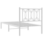 vidaXL Cadre de lit métal sans matelas avec tête de lit blanc 75x190cm