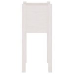 vidaXL Jardinières d'extérieur 2 Pièces Blanc 31x31x70 cm Bois de pin