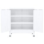 vidaXL Coffre de rangement industriel Blanc 90x40x100 cm Acier