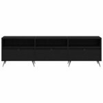 vidaXL Meuble TV Chêne noir 150 x 30 x 44.5 cm Bois d'ingénierie