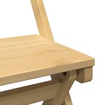 vidaXL Chaises à manger pliables lot de 4 Corona bois massif de pin