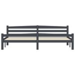vidaXL Cadre de lit sans matelas gris foncé pin massif 200x200 cm