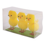 Set de 3 poussins duveteux 4 5 cm