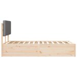 vidaXL Cadre de lit avec tête de lit rembourrée Gris clair