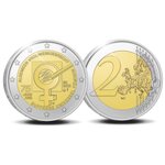 Pièce de monnaie 2 euro commémorative Belgique 2023 BU – Suffrage universel des femmes – Légende française