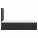 vidaXL Cadre de lit ottoman avec matelas noir 120x200 cm velours
