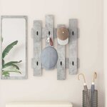 vidaXL Porte-manteau mural Gris béton 60 x 3 x 82 cm Bois d'ingénierie