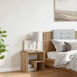 vidaXL Table de chevet chêne artisanal 40x30x40 cm bois d'ingénierie
