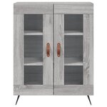 vidaXL Buffet haut Sonoma gris 69 5x34x180 cm Bois d'ingénierie
