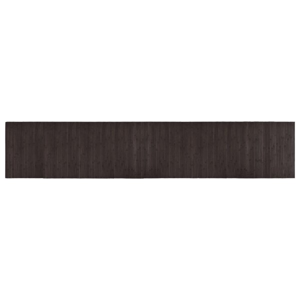 vidaXL Tapis rectangulaire marron foncé 60x300 cm bambou