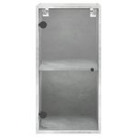vidaXL Armoire murale avec portes en verre gris béton 35x37x68 5 cm