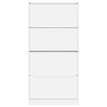 vidaXL Armoire à chaussures 4 tiroirs rabattables blanc 80x21x163 5 cm