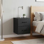vidaXL Cabinet de chevet mural 2 pc Noir 34 5 x 33 x 40 cm