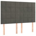 vidaXL Sommier à lattes de lit et matelas Gris foncé 140x200cm Velours