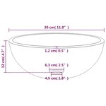 vidaXL Lavabo Verre trempé 30x12 cm Noir