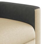 vidaXL Fauteuil inclinable Crème Tissu