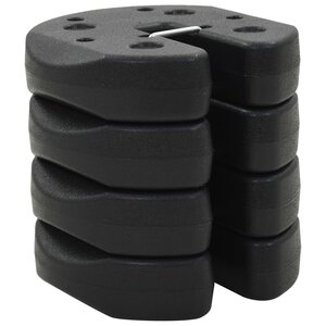vidaXL Poids pour belvédère 4 Pièces Noir 220x50 mm Béton